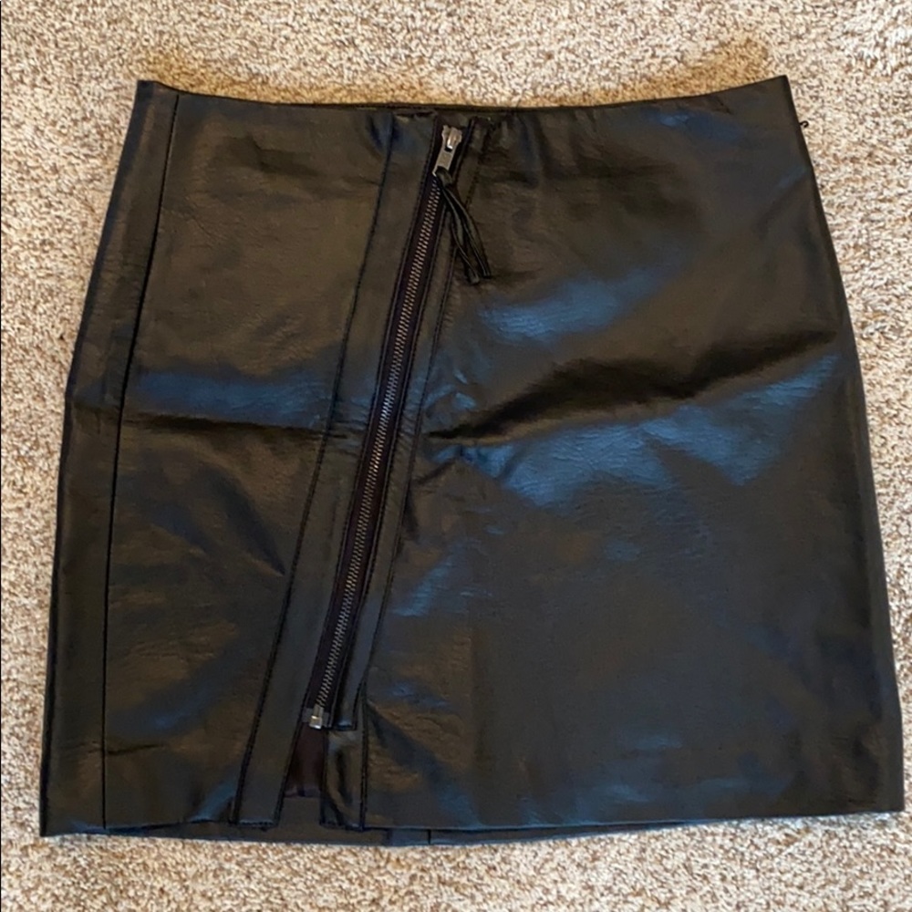 Faux leather skirt